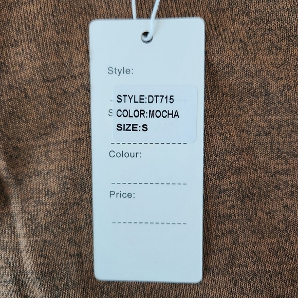 Daisy Pants & Crop Top Set. Brushed Knit High Waist Wide Leg Pants. Color Mocha. - Picture 13 of 14